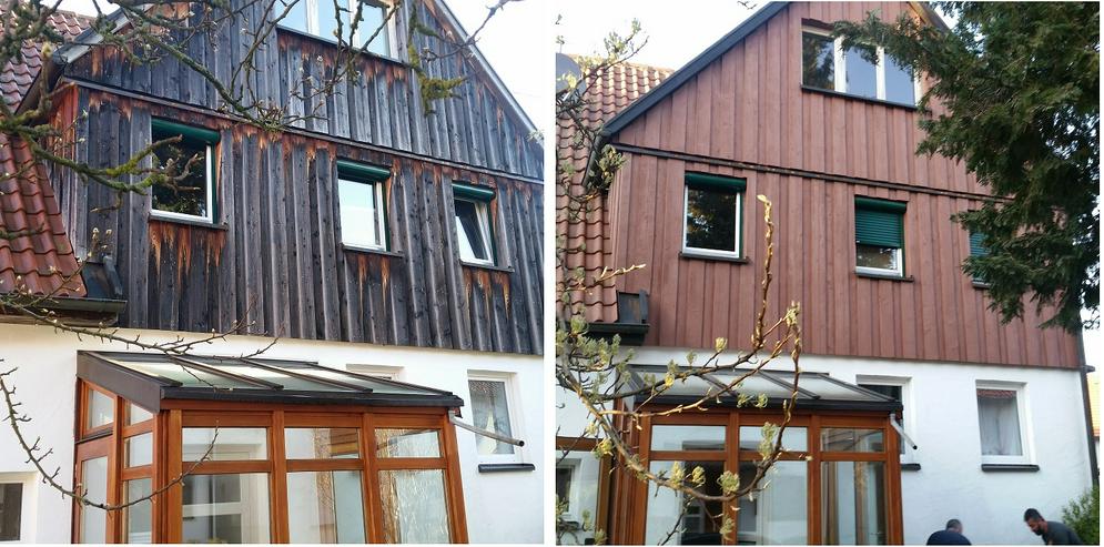 Bild 9: Holzfassade Fassade Dachüberstand Giebel 