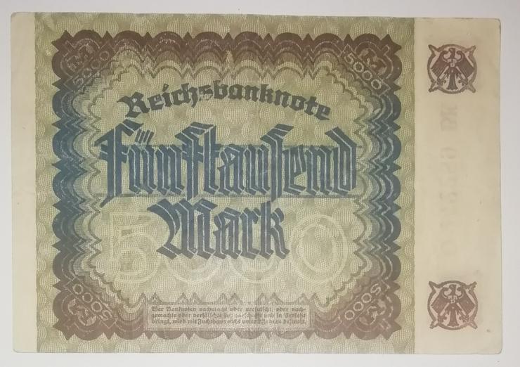 Reichsbanknote 5000 Mark von 1922
