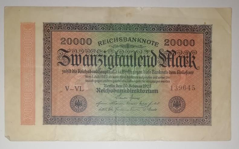 Reichsbanknote 20000 Mark von 1923 - Weitere - Bild 2