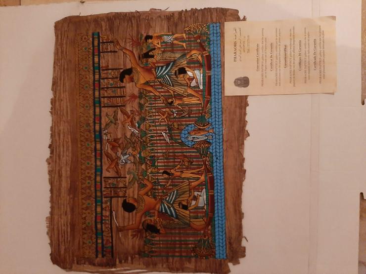 Bild 7: Ägyptische Kunst auf Papyrus Papier