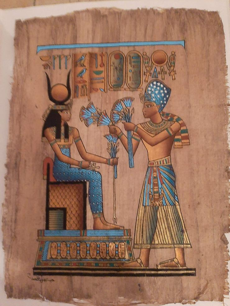 Ägyptische Kunst auf Papyrus Papier - Gemälde & Zeichnungen - Bild 4