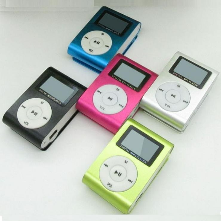SZkoston® Sport MP3 Player mit LCD Screen / Mini Clip MP3 Music Player (in 5 Farben) mit USB Kabel, microSD™/TF™ Card Slot und Stereo-Kopfhörer