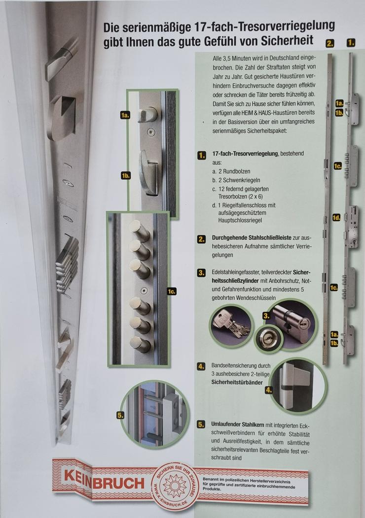 Bild 5: Haustüren aus dt. Produktion, maßgefertigt, passgenau, hohe Sicherheit, Wärmedämmung und Schallschutz