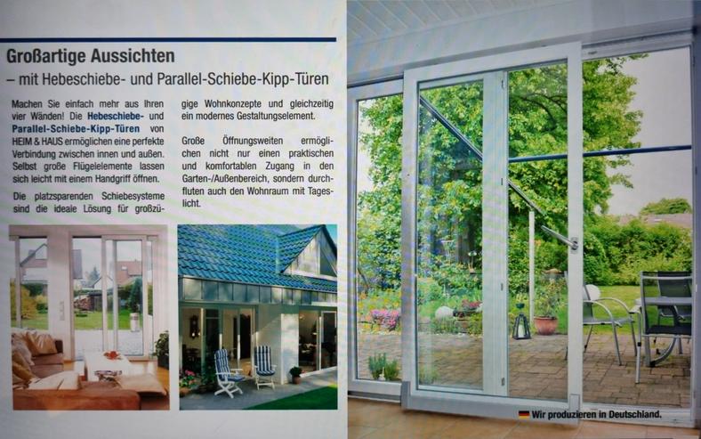 Bild 6: Fenster Kunststofffenster Balkontür Terrassentür Hebe-Schiebe-Tür Parallel-Schiebe-Kipp-Tür mit verzinktem Stahlkern aus dt. Produktion mit hoher Sicherheit, Wärmedämmung & Schallschutz