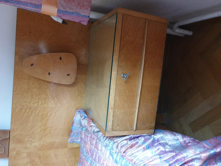Bild 6: Schlafzimmer komplett, Holz Ahornart Doppelbett, Kleiderschrank