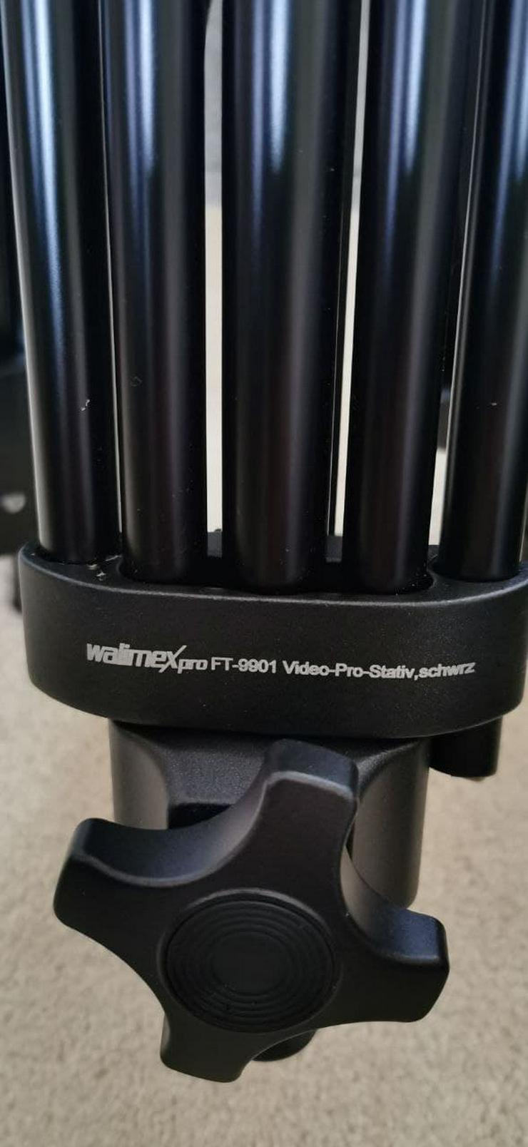 Walimex pro FT-9901 Video-Pro-Stativ, schwarz & Rollwagen - Stative - Bild 2