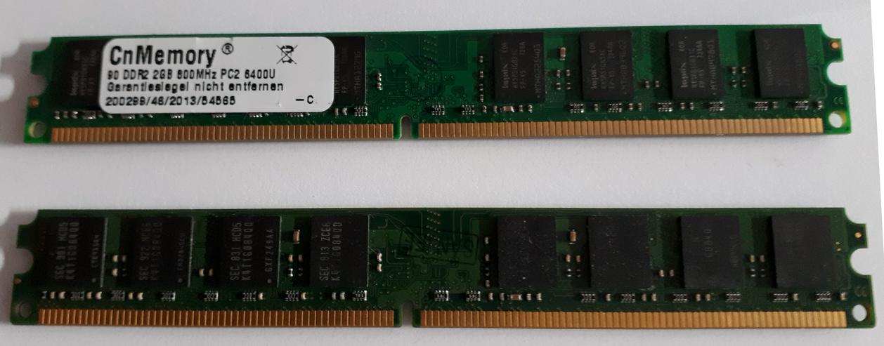 2 x Speicher Ram DDR2 je 2GB - CPUs, RAM & Zubehör - Bild 1