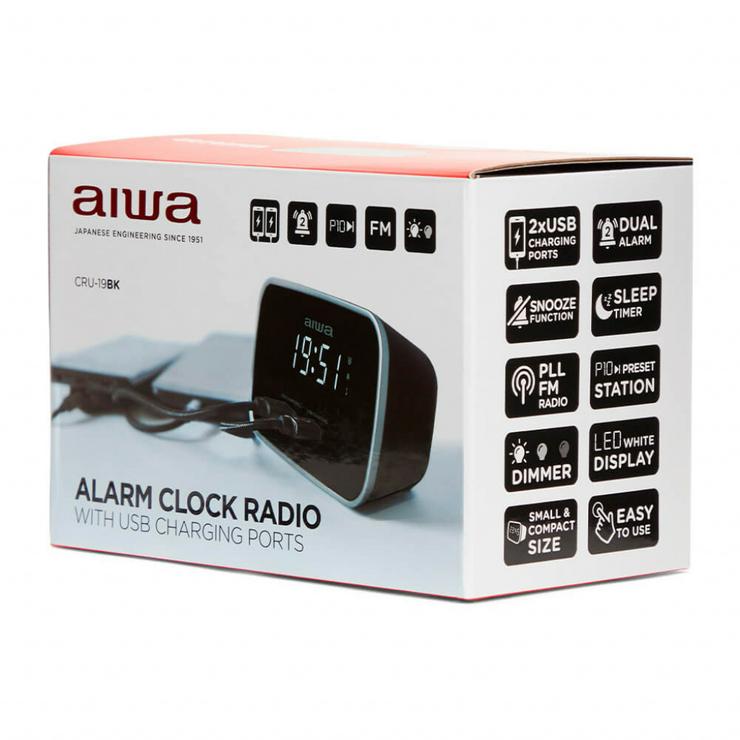 Bild 5: Aiwa CRU-19BK Radiowecker mit USB Ladefunktion