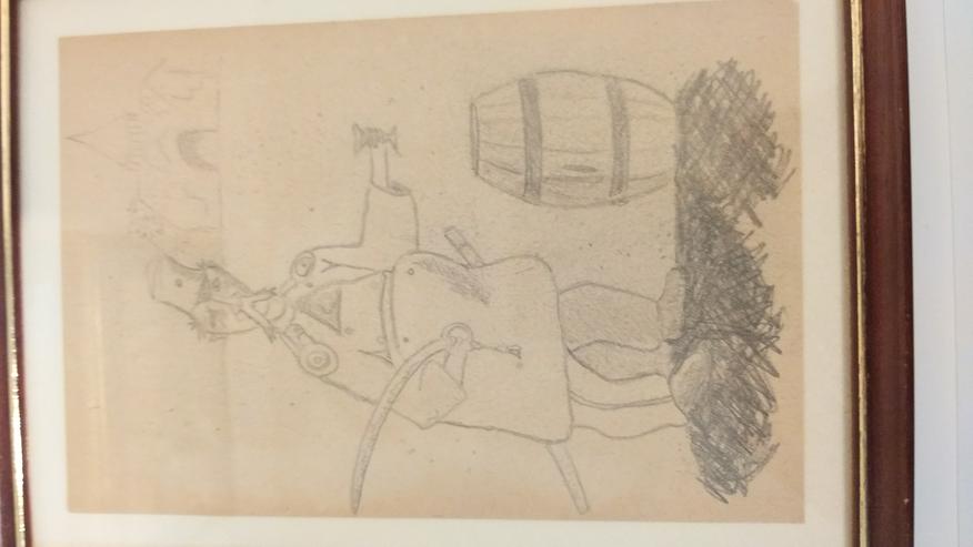 Bild 1: Marc Chagall, La Garde Bleistift-auf-Papier-Zeichnung, signiert Marc Chagall, Titel