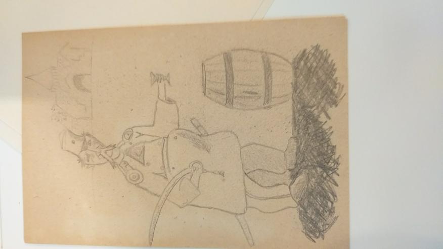 Bild 13: Marc Chagall, La Garde Bleistift-auf-Papier-Zeichnung, signiert Marc Chagall, Titel