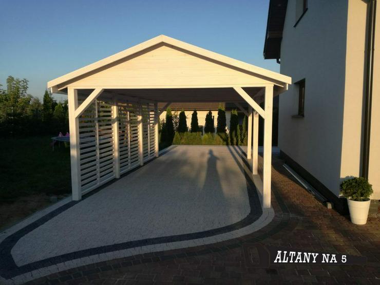 Bild 2: CARPORT GARAGENVORDACH HOLZÜBERDACHUNG FÜR AUTO HOLZGARAGE HOLZBAUSATZ 3,5x6m 