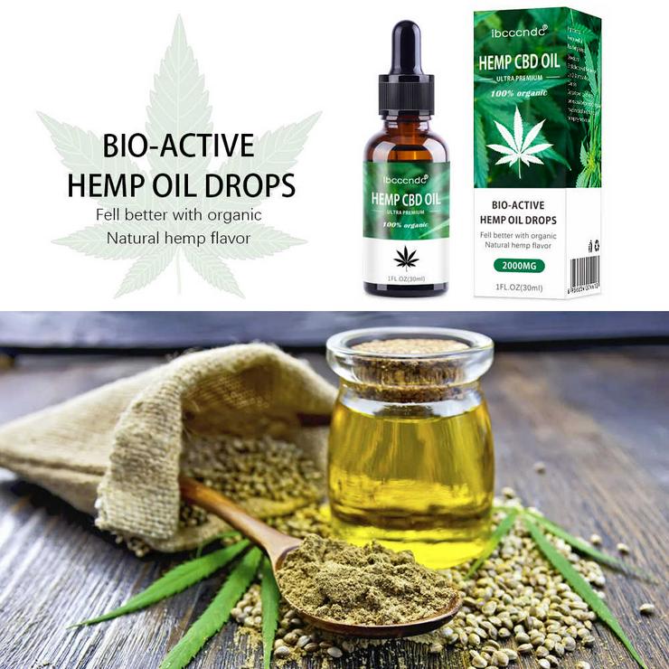 Bild 3: Hanföl Bio 30 ml Tropfen 2000mg Premium 100% Natürlich Vegan Hemp oil