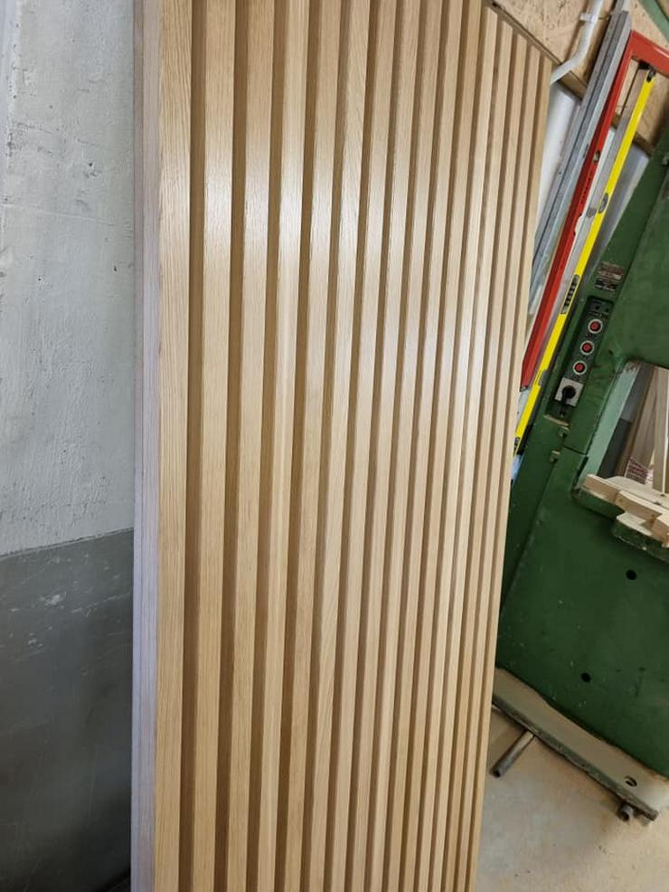 EICHENLAMELLEN FÜR WAND AUF MDF-PLATTE LEIMHOLZPLATTEN AUS EICHENHOLZ 40x30mm - Weitere - Bild 3