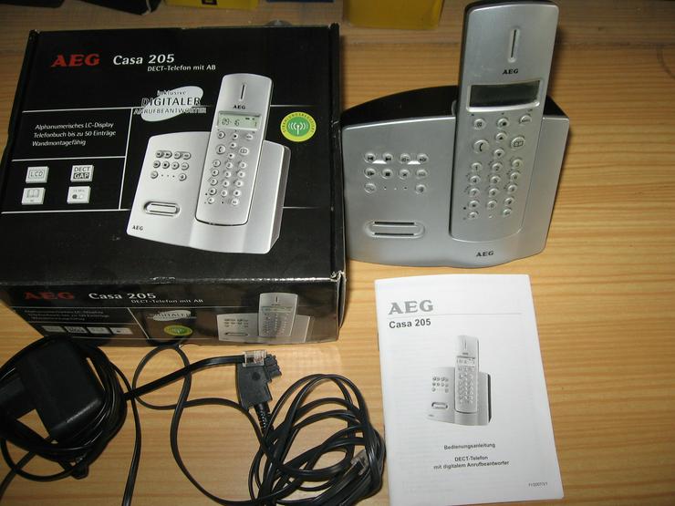 AEG DECT Telefon Casa 205 mit AB, OVP, defekt, - Festnetztelefone - Bild 2