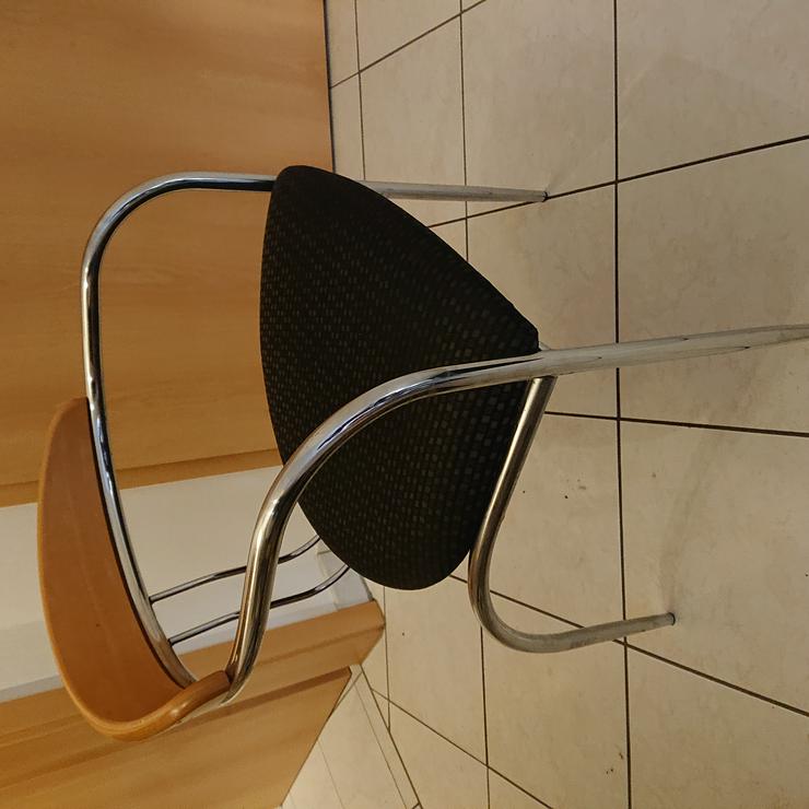 Esszimmerstühle 3 Stück Buche Metall Stuhl Stühle
