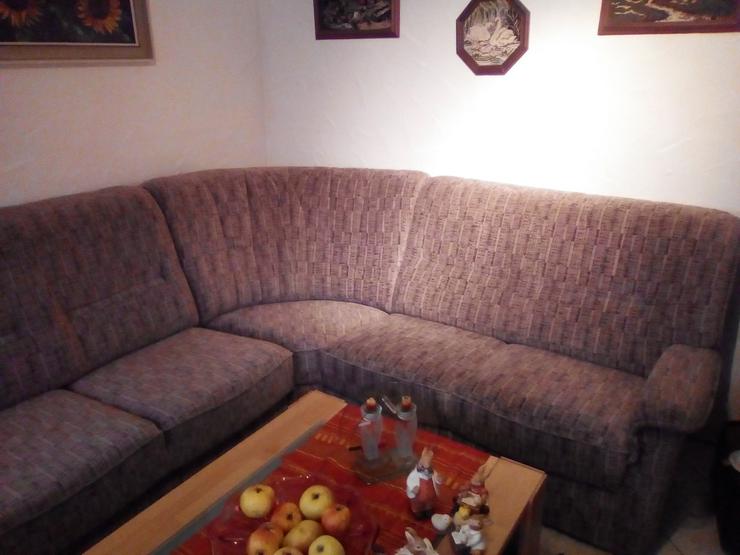 Sehr gut erhaltene Eck-Couchgarnitur mit 2 ausziehbaren Fernsehsessel - Sofas & Sitzmöbel - Bild 2