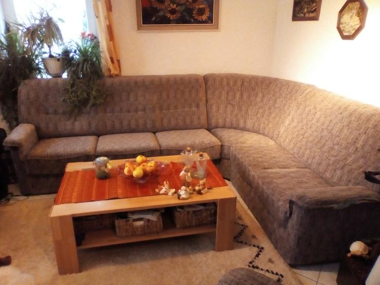 Bild 3: Sehr gut erhaltene Eck-Couchgarnitur mit 2 ausziehbaren Fernsehsessel