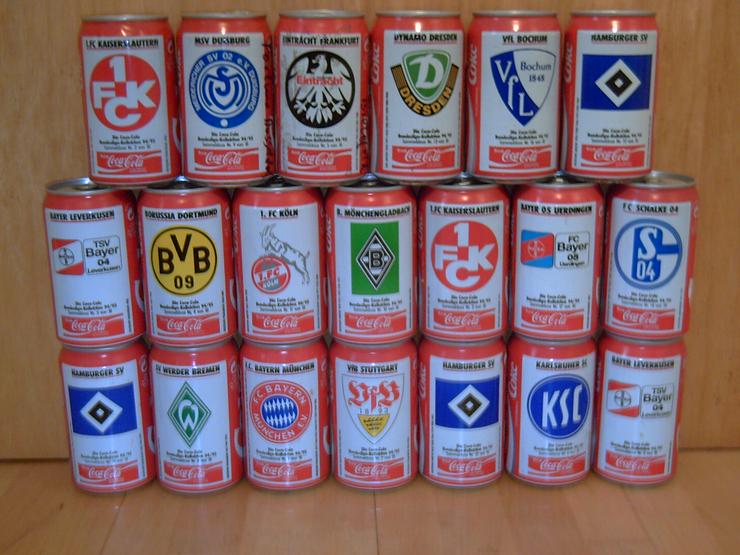 Coca Cola Dosen, Sammeldosen, Leerdosen, leer (Fußball Bundesliga 1994/1995) je 0,50 €