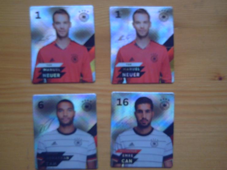 Bild 2: 4 x REWE DFB Karten Sammelkarten, Fußball EM 2020, GLITZER, Nr. 1, 1, 6, 16  NEU