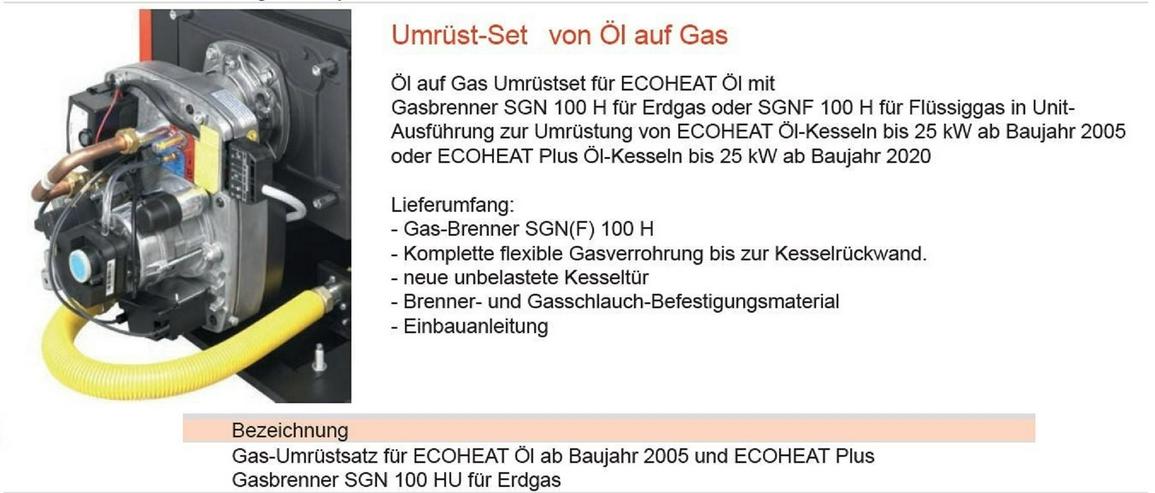 Umrüst Set von Öl auf Gas. Intercal Ecoheat und PLUS Oel prehalle - Gasheizung - Bild 1