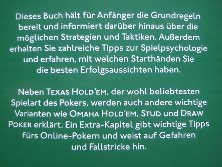 Bild 3: Pokerkoffer Pokerset f. Anfänger/Einsteiger ( Texas Hold Em ) m. Buch, Jetons, Karten, Dealer Button