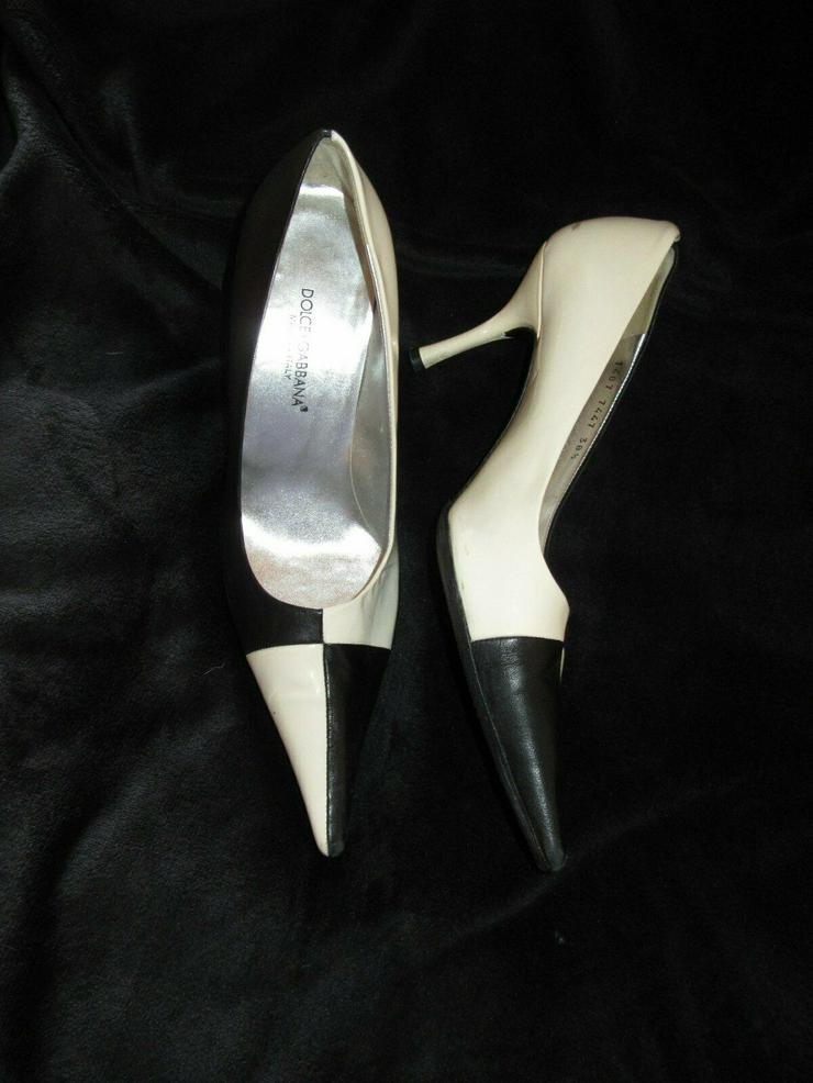  Schwarz-Weiße Dolce & Gabbana Schuhe; Größe 38 - Größe 38 - Bild 15