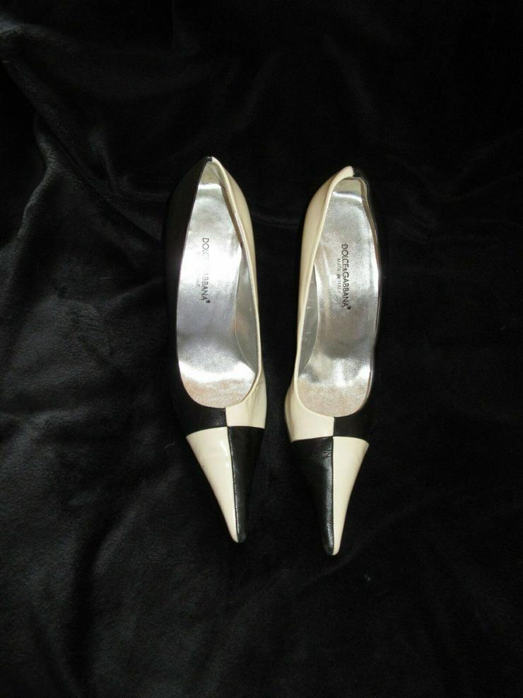  Schwarz-Weiße Dolce & Gabbana Schuhe; Größe 38 - Größe 38 - Bild 14