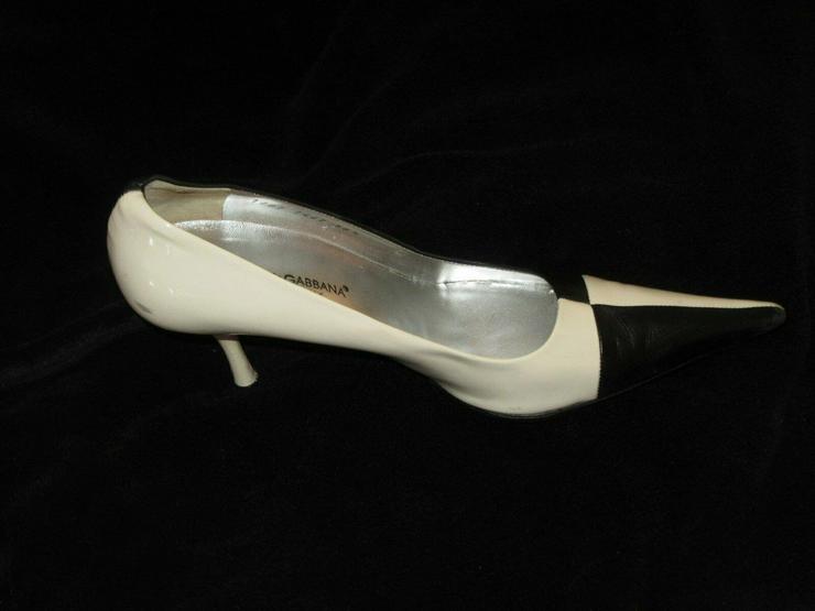  Schwarz-Weiße Dolce & Gabbana Schuhe; Größe 38 - Größe 38 - Bild 10