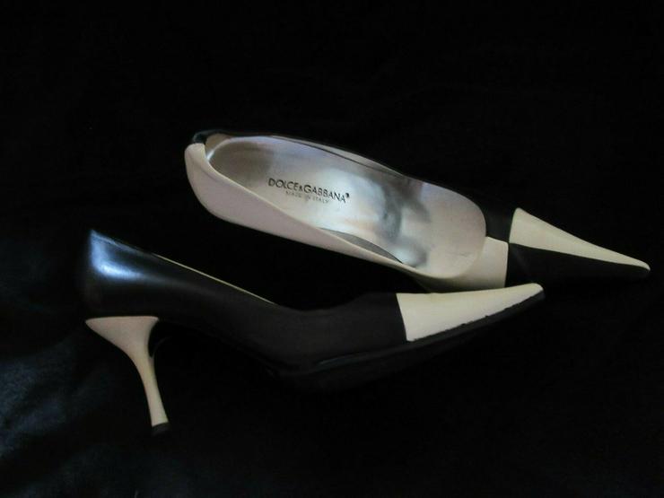  Schwarz-Weiße Dolce & Gabbana Schuhe; Größe 38 - Größe 38 - Bild 12