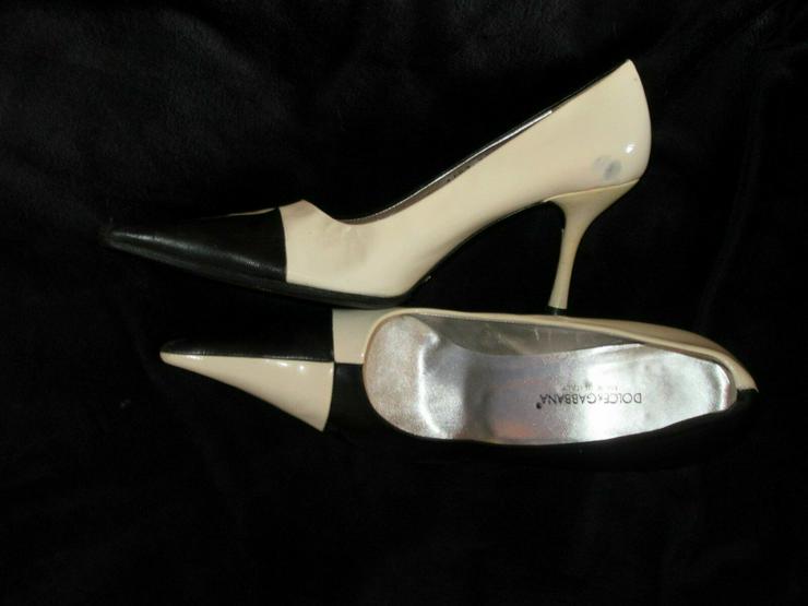  Schwarz-Weiße Dolce & Gabbana Schuhe; Größe 38 - Größe 38 - Bild 13