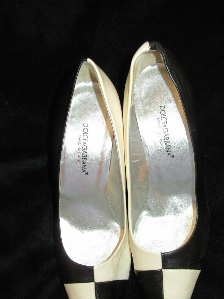  Schwarz-Weiße Dolce & Gabbana Schuhe; Größe 38 - Größe 38 - Bild 5