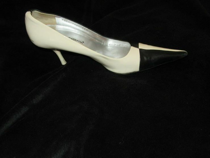  Schwarz-Weiße Dolce & Gabbana Schuhe; Größe 38 - Größe 38 - Bild 8