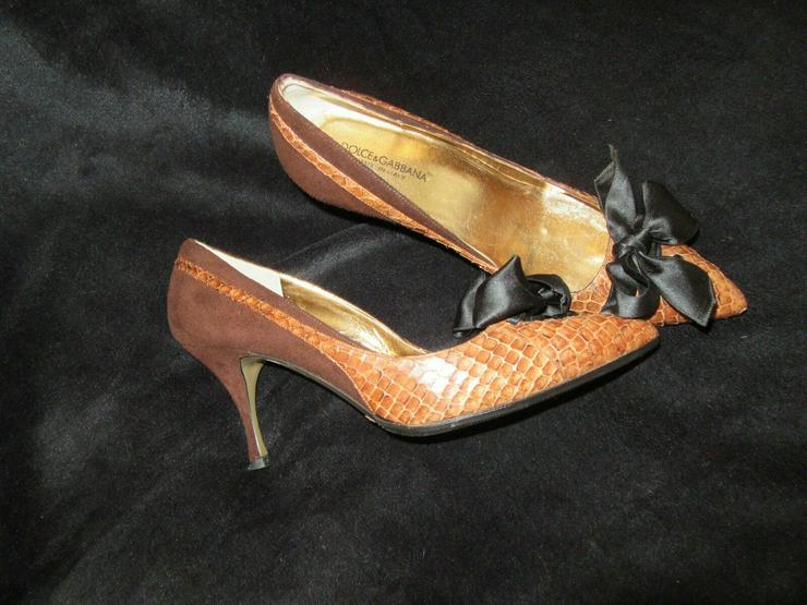  Braune Dolce & Gabbana Schuhe; Größe 38 - Größe 38 - Bild 4