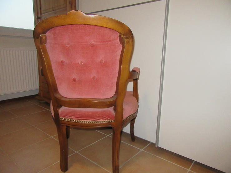  Schöner rosa samt Stuhl mit Armlehne - Stühle & Sitzbänke - Bild 6
