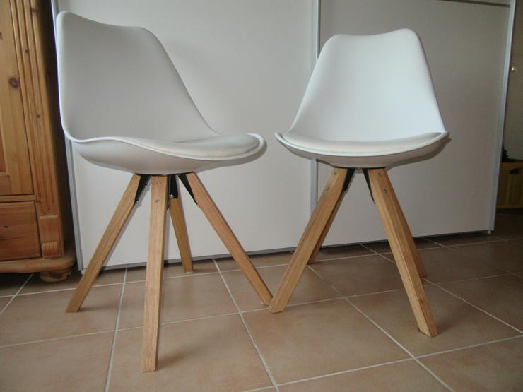  2 weiße Schalenstühle Blokhus vom Dänischen Bettenlager; Stühle