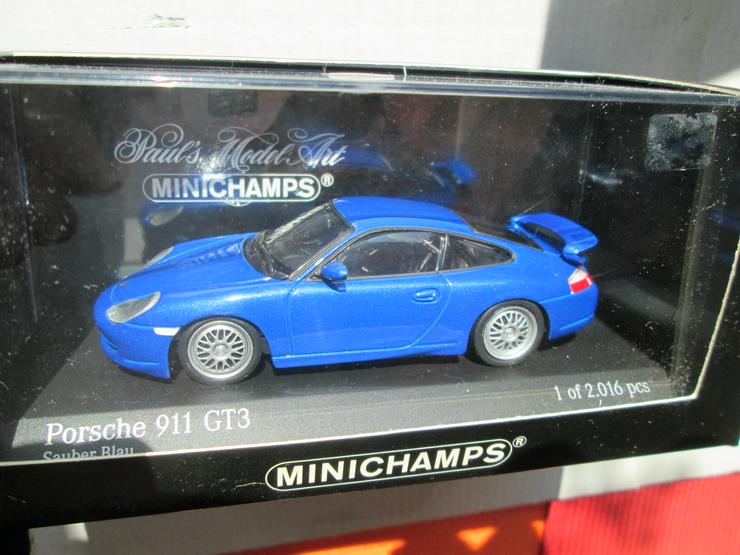 Porsche 911 GT 3 sauber blau 1:43 - Modellautos & Nutzfahrzeuge - Bild 1