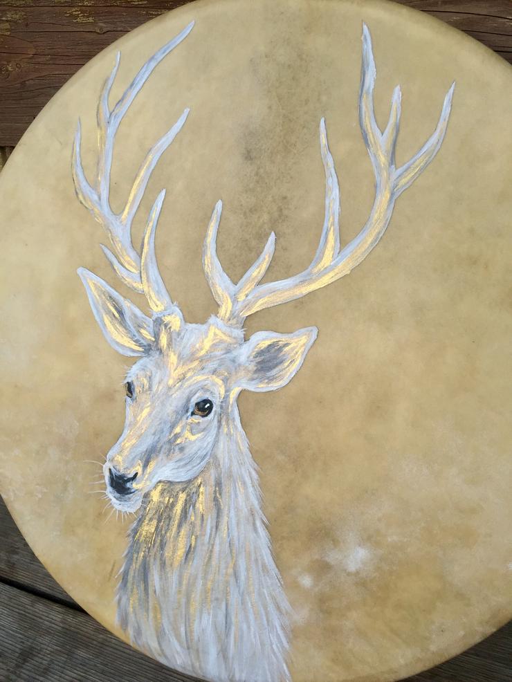 Bild 1: Schamanentrommel "White Deer"