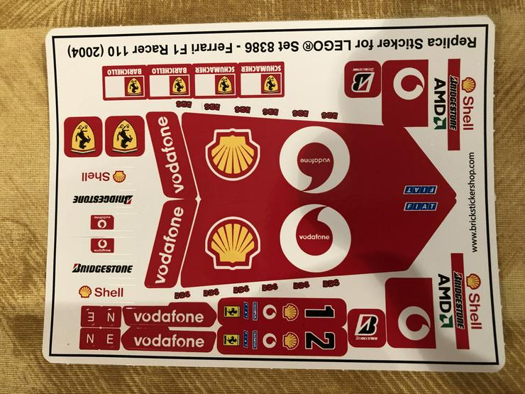 Bild 3: LEGO Ferrari F1 Racers  Nr. 8386 - komplett zerlegt - Spielspass von Anfang an