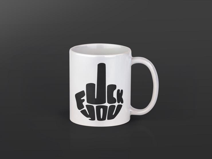 Kaffeetasse "Fuck you" - Kaffeegeschirr & Teegeschirr - Bild 1