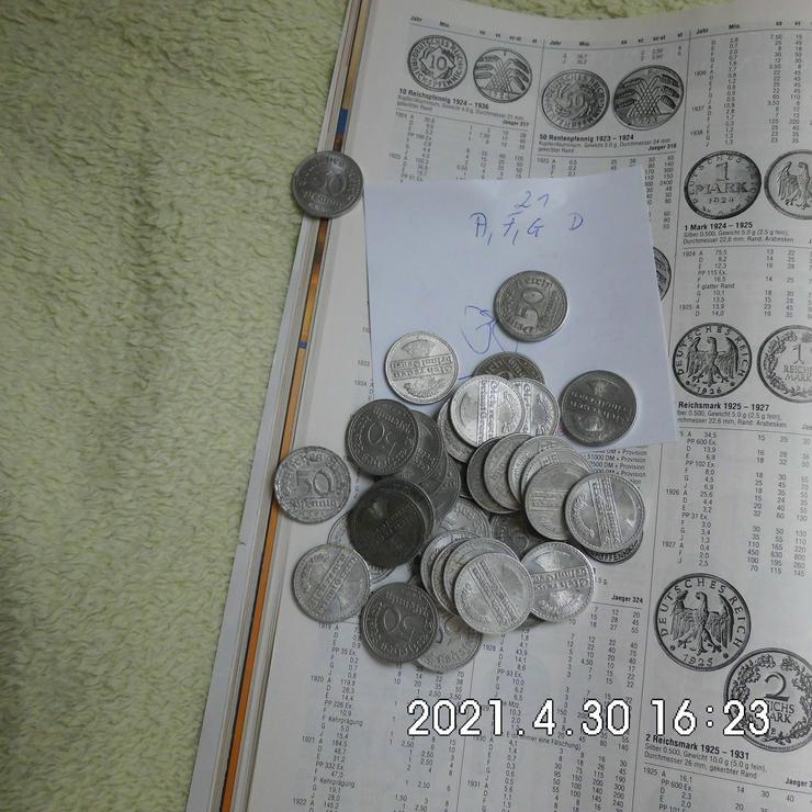 Weimarer Republik 50 Pfennig 1921 38 Stück
