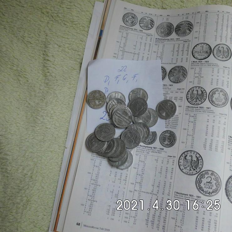 Weimarer Republik 50 Pfennig 1922 23 Stück