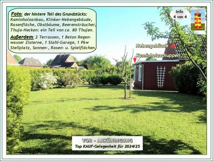 Bild 6: A/d NORDSEE-KÜSTE: ein Top EFH "FEHNHUUS“, modernisiert & gepflegt, mit Garage, Garten u. NeGeb. auf weitläuf. Grundstück.