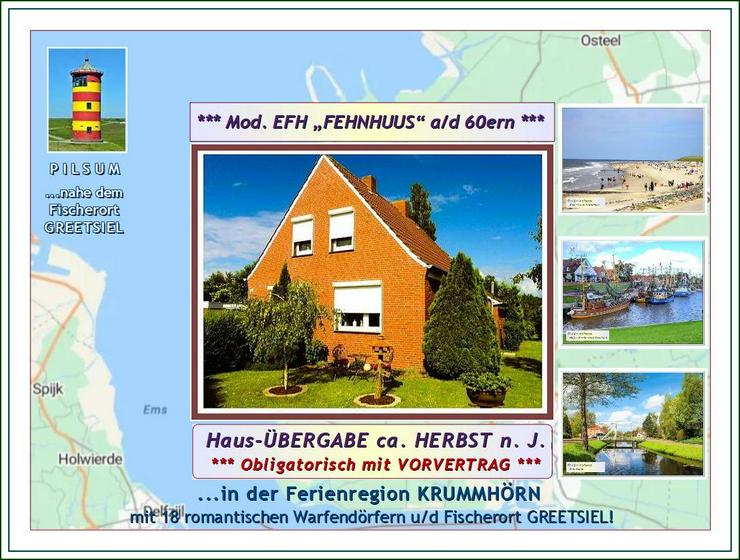 Bild 2: A/d NORDSEE-KÜSTE privat: modernisiertes & saniertes EFH "FEHNHAUS“ + Garage, NeGeb. auf weitläuf. Grdst.