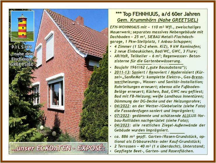 Bild 4: A/d NORDSEE-KÜSTE von privat: Sanierter u. modernisierter WOHN-KLASSIKER + Garage, NeGeb. auf großem Grdst.
