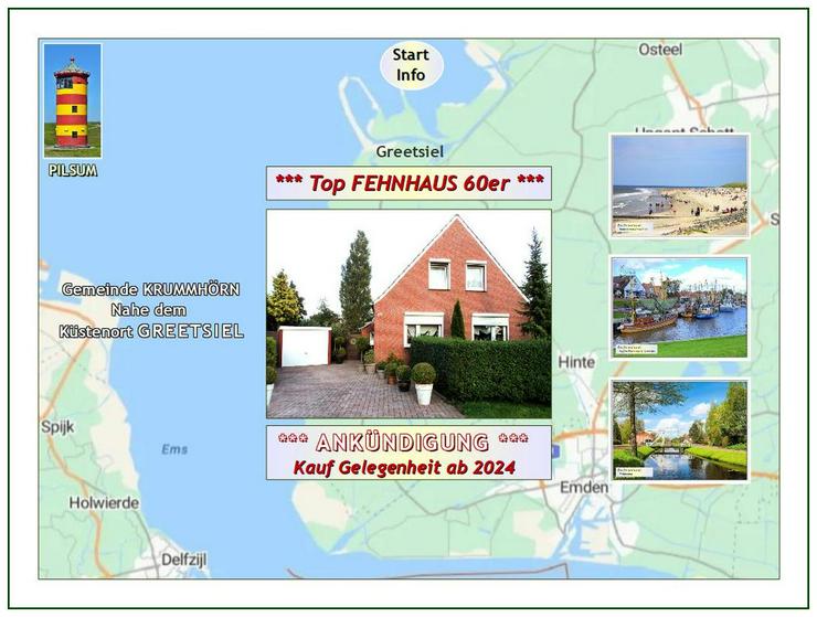 ANKÜNDIGUNG: Ein FEHNHAUS a/d NORDSEEKÜSTE zum späteren KAUF & Wir suchen ein/e ETW od. APT. im südw. MÜNSTERLAND.