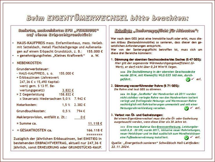 Bild 7: "JUNG kauft ALT" a/d NORDSEE-KÜSTE: saniertes, modernis. u. gepfl. „FEHNHAUS mit Altbau-Charme“ m. Gge, NeGeb, großes Grdst. in PILSUM!