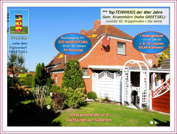 Bild 2: KÜSTENNAH a/d NORDSEE von privat: ein EFH "FEHNHAUS“. Saniert & moder­nisiert mit Garage, NeGeb. auf großem Grdst.