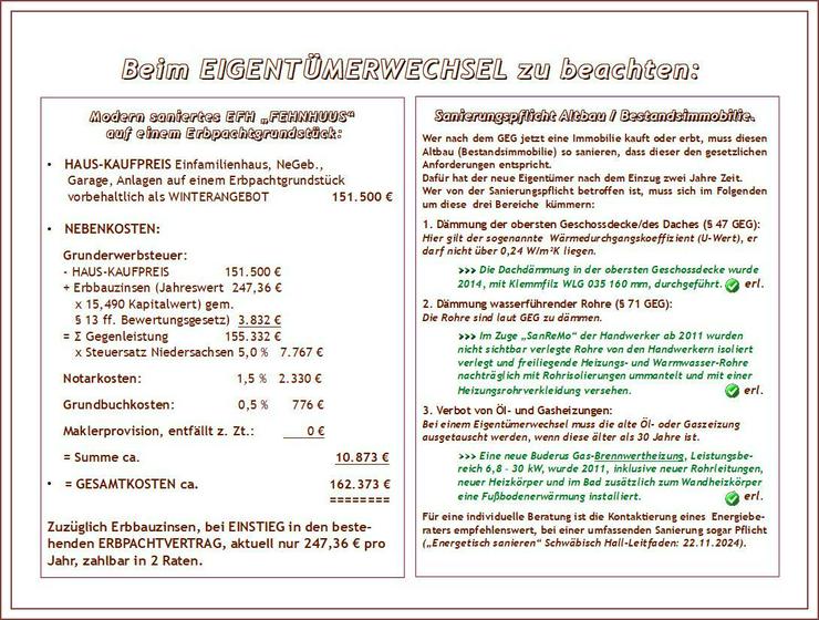 Bild 4: KÜSTENNAH zum KAUF: Unser saniertes u. gepflegtes „ostfries. FEHNHAUS“ mit Garage u. NeGeb. auf gr. Grundstück.