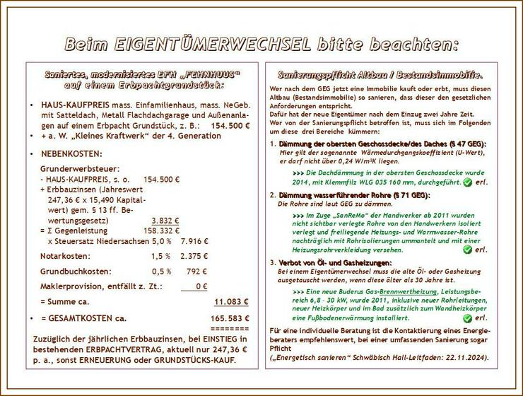 Bild 15: Ostfries. NORDSEE-KÜSTE: Ihr saniertes, modernis. u. gepfl. „EF-FEHNHAUS mit Altbau-Charme“ + Garage u. NeGeb. auf weitläufigem Grundstück.