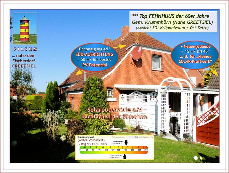 Bild 11: Ostfries. NORDSEE-KÜSTE: Saniertes, modernis. u. gepfl. „EF-FEHNHAUS mit Altbau-Charme“ + Garage u. NeGeb. auf weitläuf. Grundstück.